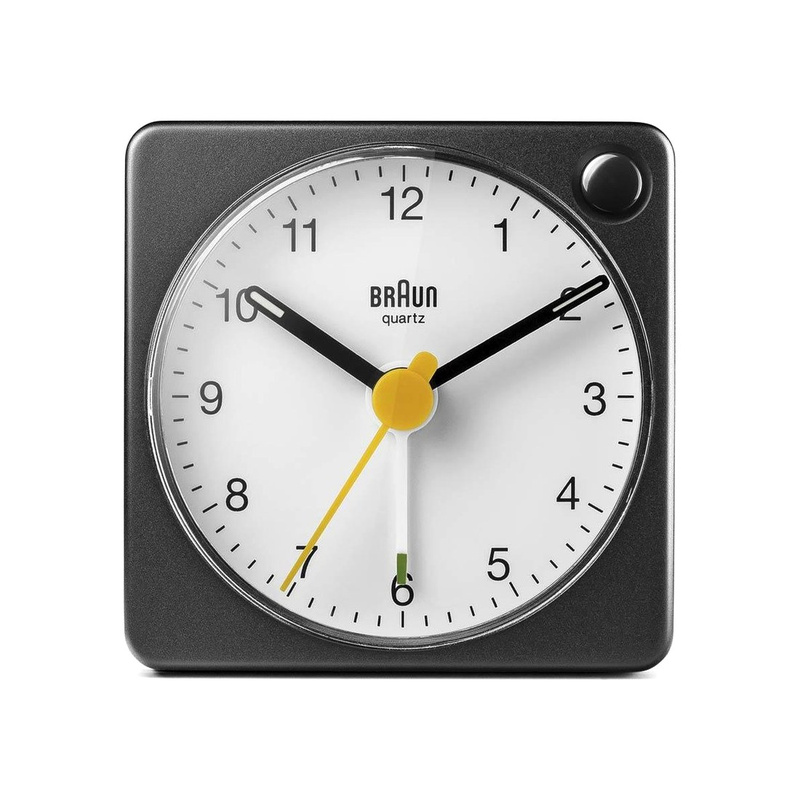 BC02X Classic Travel Alarm Clock (Black & White)