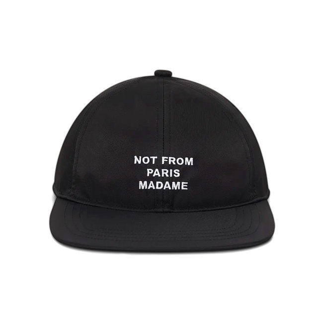 Slogan Flat Visor Cap (Black)